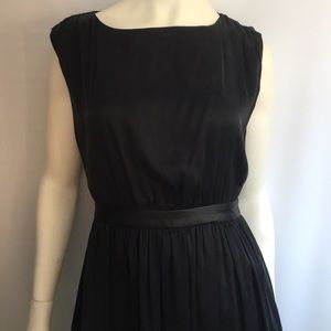 Alice & Olivia silk leather dress small moto